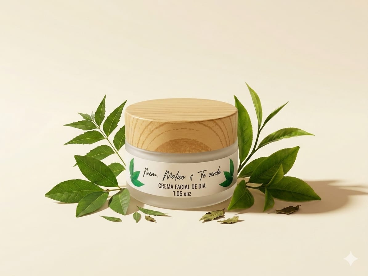 Crema Facial de Dia Neem, Matico y Te verde Pieles mixtas a grasas